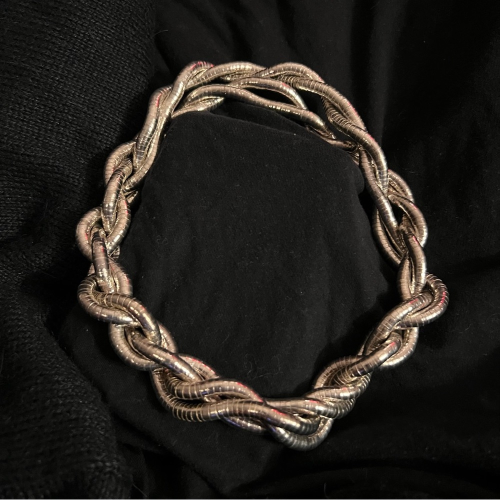Bundle of 2 Flexible Silver Color “Snake” Multi-Use Jewelry - Necklace/Bracelet